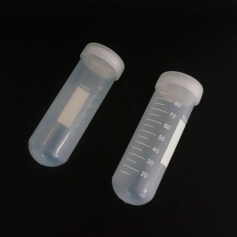 10pcs/pack 100ml scaled plastic centrifuge tubes with screw cap in Saudi Arabia