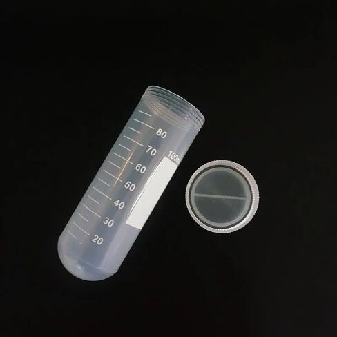 10pcs/pack 100ml scaled plastic centrifuge tubes with screw cap in Saudi Arabia