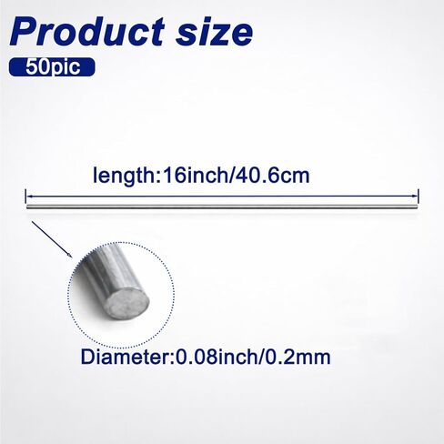 Insulation Support Wire 16 Inch, 50 PCS Spring Steel Insulation Rods for 16" On-Center Joists, Heavy-Duty Flexible Batt Insulation Supports for Attic, Ceiling & Wall in Saudi Arabia