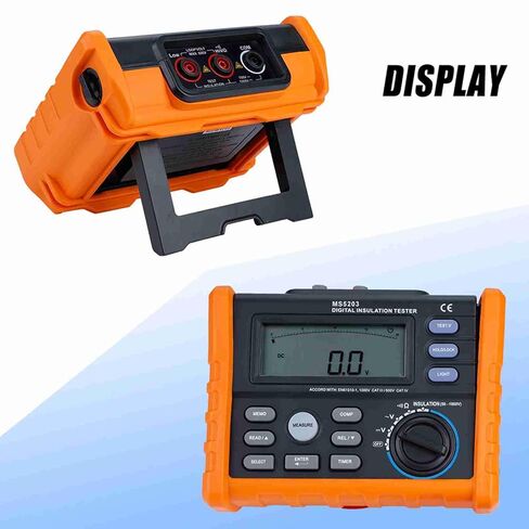 SASKATE PEAKMETER MS5203 اختبار العزل الرقمي متر 50 فولت 1000 فولت اختبار مقاومة العزل مع عرض الإضاءة الخلفية إيقاف التشغيل التلقائي لكابل محول المحرك AC DC الجهد in Saudi Arabia