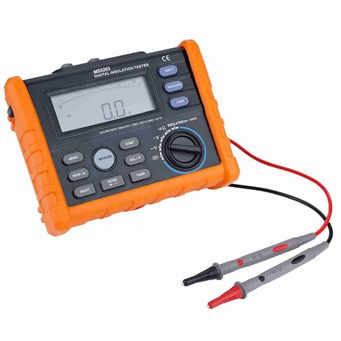 SASKATE PEAKMETER MS5203 اختبار العزل الرقمي متر 50 فولت 1000 فولت اختبار مقاومة العزل مع عرض الإضاءة الخلفية إيقاف التشغيل التلقائي لكابل محول المحرك AC DC الجهد in Saudi Arabia