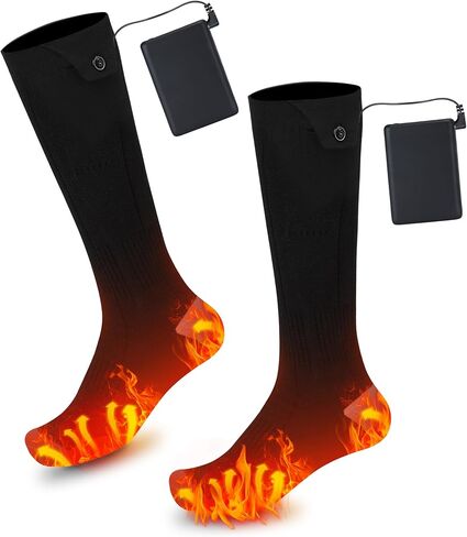 Heated Socks for Men Women Rechargeable Battery Powered Electric Thermal Heating Socks with 4 Heat Settings Foot Warmers for Cold Weather Hunting Hiking Outdoor Winter Work Sports in Saudi Arabia