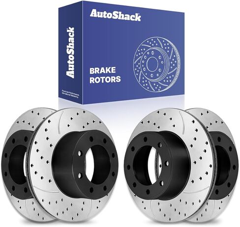 AutoShack Brake Rotors Front and Rear Brake Rotor Replacement Kit for 1999-2004 Ford F-350 Super Duty F-250 Super Duty 2000-2005 Excursion 5.4L 6.0L 6.8L 7.3L V8 4WD RWD R64080R64076 in Kuwait