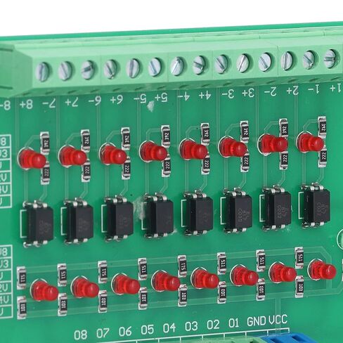 Optical Isolation Module 24V to 5V 8 Channel Optocoupler PLC Signal Converter Board High Performance Signal Isolation Level Conversion for Industrial Automation Durable Sturdy in Saudi Arabia