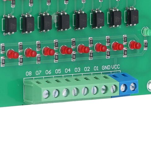 Optical Isolation Module 24V to 5V 8 Channel Optocoupler PLC Signal Converter Board High Performance Signal Isolation Level Conversion for Industrial Automation Durable Sturdy in Saudi Arabia
