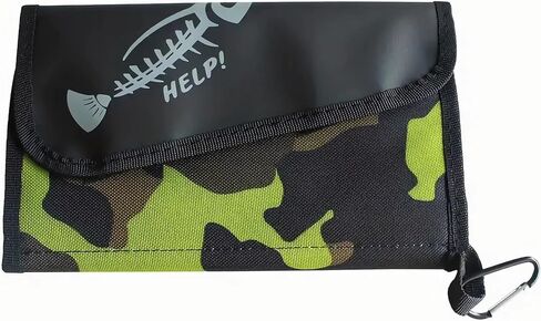1PC Premium Soft Bait Storage Bag -منظم إغراء الأسماك المقاوم للماء ، محمول خفيف الوزن مع جيوب سحاب صافية قابلة للفصل لسهولة الوصول (Camouflage -Green) in Saudi Arabia