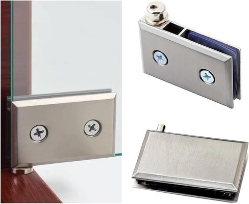 KASHBSAB 2-Piece Door Pivot Hinge Frameless Glass Door Hardware for 6-10mm Thick Door Glass (Brushed) in Saudi Arabia