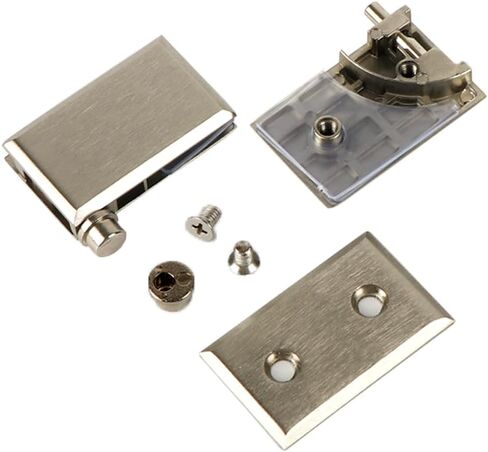 KASHBSAB 2-Piece Door Pivot Hinge Frameless Glass Door Hardware for 6-10mm Thick Door Glass (Brushed) in Saudi Arabia