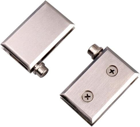 KASHBSAB 2-Piece Door Pivot Hinge Frameless Glass Door Hardware for 6-10mm Thick Door Glass (Brushed) in Saudi Arabia