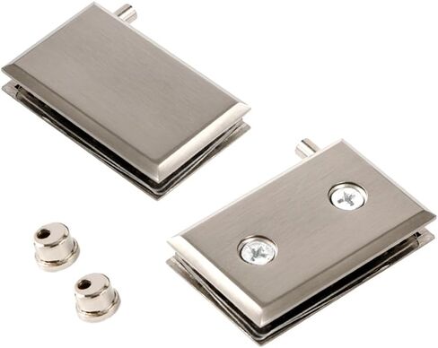 KASHBSAB 2-Piece Door Pivot Hinge Frameless Glass Door Hardware for 6-10mm Thick Door Glass (Brushed) in Saudi Arabia