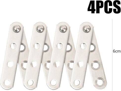 Door Pivot Hinge 360 Degree Rotating Furniture Cabinet Hardware Side Axis Flip Door Up Down Invisible Support Hinge,6 * 1.2 * 1CM (4PCS) in Saudi Arabia