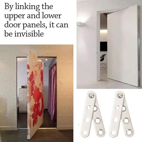 Door Pivot Hinge 360 Degree Rotating Furniture Cabinet Hardware Side Axis Flip Door Up Down Invisible Support Hinge,6 * 1.2 * 1CM (4PCS) in Saudi Arabia