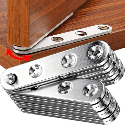 Door Pivot Hinge 360 Degree Rotating Furniture Cabinet Hardware Side Axis Flip Door Up Down Invisible Support Hinge,6 * 1.2 * 1CM (4PCS) in Saudi Arabia