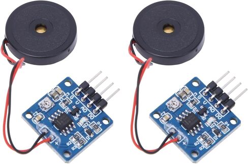 2 قطعة وحدة استشعار الاهتزاز الكهرضغطية 5 فولت تيار مستمر AD/DO حساسية قابلة للتعديل للطبول الإلكترونية ومشاريع الروبوتات ذاتية الصنع 20 × 20 مم in Kuwait