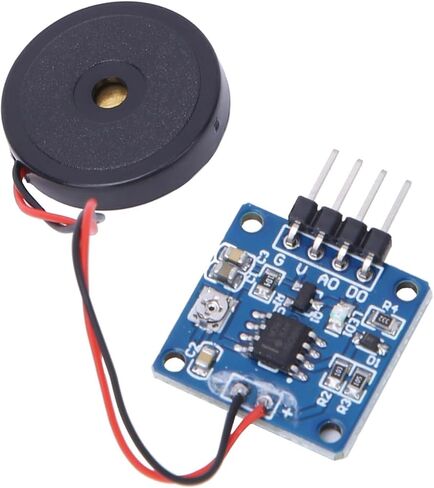 2 قطعة وحدة استشعار الاهتزاز الكهرضغطية 5 فولت تيار مستمر AD/DO حساسية قابلة للتعديل للطبول الإلكترونية ومشاريع الروبوتات ذاتية الصنع 20 × 20 مم in Kuwait