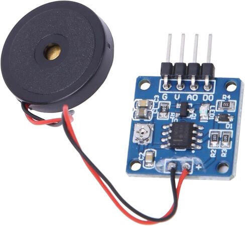 2 قطعة وحدة استشعار الاهتزاز الكهرضغطية 5 فولت تيار مستمر AD/DO حساسية قابلة للتعديل للطبول الإلكترونية ومشاريع الروبوتات ذاتية الصنع 20 × 20 مم in Kuwait