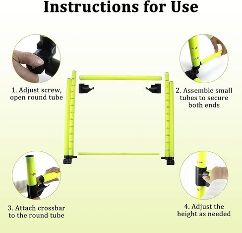 GZCNYLYS 3PCS Adjustable Height Hurdles Training Equipment, Agility Hurdles with Storage Bag, Removable Track Hurdle, Speed Training Equipment for Soccer, Football and Track & Field Sports in Saudi Arabia