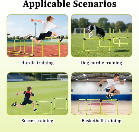 GZCNYLYS 3PCS Adjustable Height Hurdles Training Equipment, Agility Hurdles with Storage Bag, Removable Track Hurdle, Speed Training Equipment for Soccer, Football and Track & Field Sports in Saudi Arabia