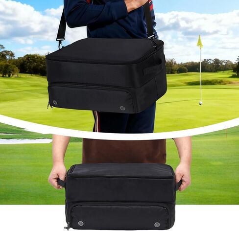 UFHUFH Organizer Bag,2 Layer Golf Trunk Organizer,Golf Gifts for Men with Separate Ventilated Compartment,Waterproof Car Trunk Locker for Balls, Tees, Clothes,Accessories, Golfer Gifts in Saudi Arabia