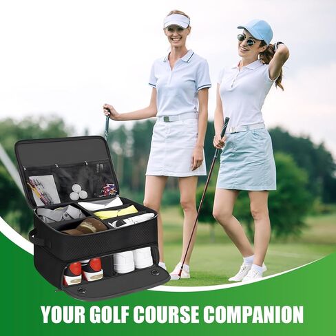 UFHUFH Organizer Bag,2 Layer Golf Trunk Organizer,Golf Gifts for Men with Separate Ventilated Compartment,Waterproof Car Trunk Locker for Balls, Tees, Clothes,Accessories, Golfer Gifts in Saudi Arabia