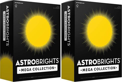 مجموعة Astrobrights Mega ، ورق ملون ، أصفر مشرق ، 625 صفائح ، 24 رطل/89 GSM ، 8.5 "× 11" - المزيد من الأوراق! (91618) in Saudi Arabia