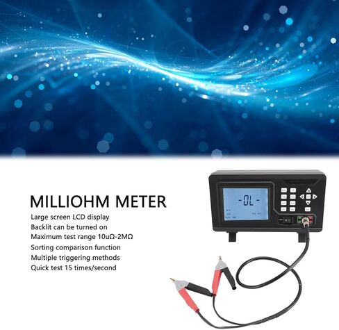 Tester Meter ET513 LCD Display Micro Ohm Meter Portable Multifunctional Milliohm Tester for Automation Equipment (US Plug) in Saudi Arabia