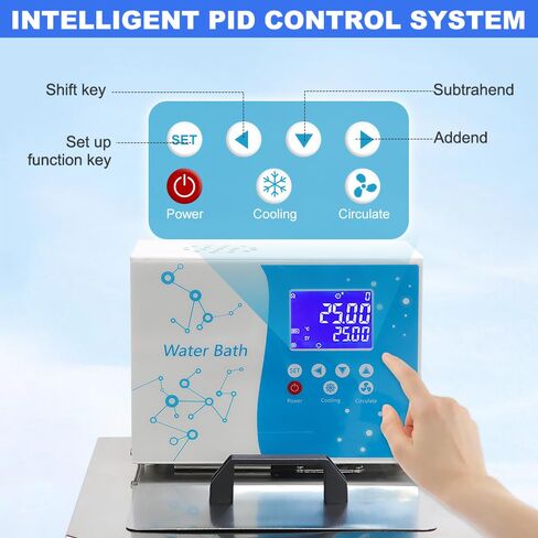 -30℃ ~100℃ Laboratory Chiller Circulator 6L Chiller Lab Low Temperature Cooling Liquid Circulator Pump Chiller Lab Recirculating Chiller Water Bath Recirculating Water Cooling Chiller,110V in Saudi Arabia