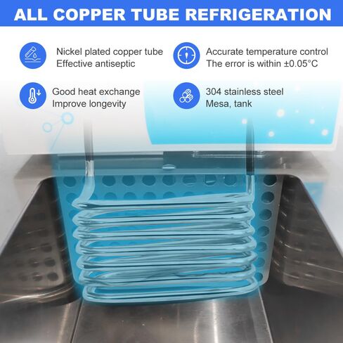 -30℃ ~100℃ Laboratory Chiller Circulator 6L Chiller Lab Low Temperature Cooling Liquid Circulator Pump Chiller Lab Recirculating Chiller Water Bath Recirculating Water Cooling Chiller,110V in Saudi Arabia