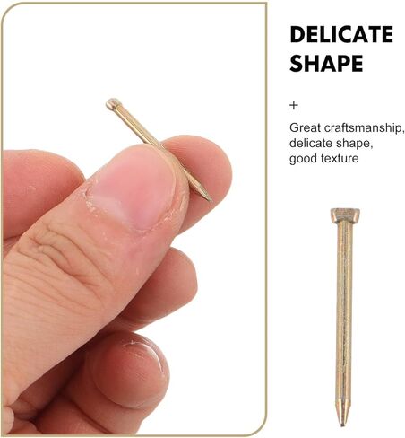 Garneck 1300pcs Gauge Headless Pin Nails for Pneumatic Nailer Galvanized Fine Nails for Cabinetry Molding Woodworking Trim Work Heavy-duty Fastening Professional Pack in Kuwait