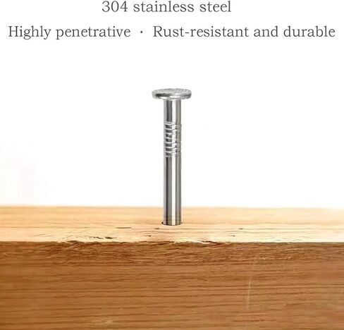 304 Stainless Steel Round-head Nails, Round-head Steel Nails for Flooring, 0.5kg, 0.5 Inches To 8 Inches, Suitable for Woodworking DIY (1.0in/approx.750pcs) in Saudi Arabia