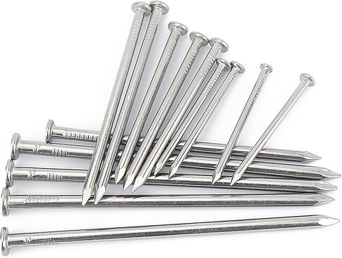 304 Stainless Steel Round-head Nails, Round-head Steel Nails for Flooring, 0.5kg, 0.5 Inches To 8 Inches, Suitable for Woodworking DIY (1.0in/approx.750pcs) in Saudi Arabia