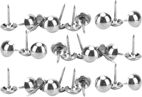 100Pcs Upholstery Nail Antique Brass Iron Furniture Decorative Drawing Pin Accessories 11x17mm Retro Style Home Decor Craft Supplies Sofa Basket Jewelry Box Wine Cabinet Wooden (Gold) in Saudi Arabia