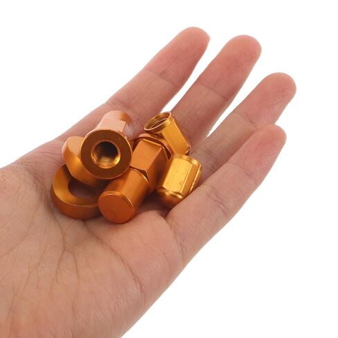 Garneck Motorcycle Valve Stem Lock Nut and Spacer Washer Kit Aluminum Bolt Accessory with Vibration Resistance and Leak Prevention Easy DIY Installation for Bikes and Motorcycles in Kuwait