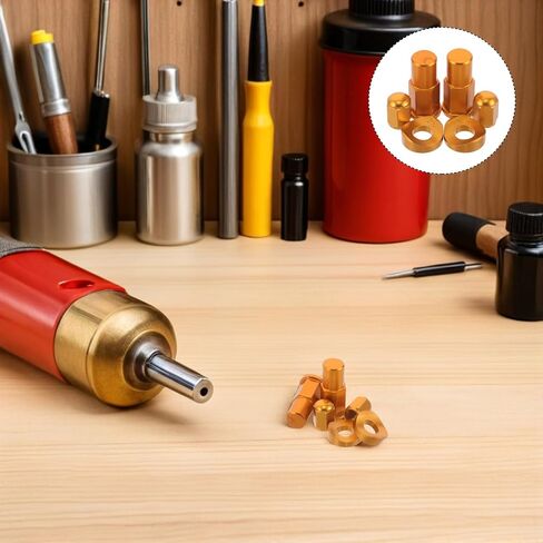 Garneck Motorcycle Valve Stem Lock Nut and Spacer Washer Kit Aluminum Bolt Accessory with Vibration Resistance and Leak Prevention Easy DIY Installation for Bikes and Motorcycles in Kuwait