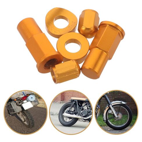 Garneck Motorcycle Valve Stem Lock Nut and Spacer Washer Kit Aluminum Bolt Accessory with Vibration Resistance and Leak Prevention Easy DIY Installation for Bikes and Motorcycles in Kuwait
