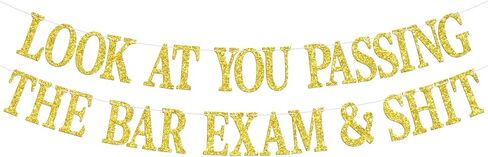 Congrats Lawyer Grad Banner, Future Lawyer, Passed the Bar Exam Banner, Glittery Class of 2025 Law School Graduation Party Decorations Backdrop Gifts in Kuwait