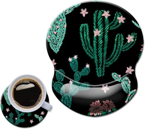 Mouse Pad with Wrist Support, Non Slip Mousepad Wrist Rest for Office, Computer, Laptop & Mac- Durable & Comfortable & Lightweight Ergonomic Support Mouse Mat Cute Floral in Kuwait