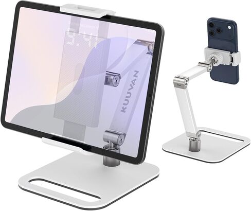 حامل حامل اللوحي لأجهزة iPad ، حامل حامل مراقب محمول 15.6 '' ، 17.3 '' ، حامل ذراع من ألومنيوم قابل للطي مع 360 ° دوار in Kuwait
