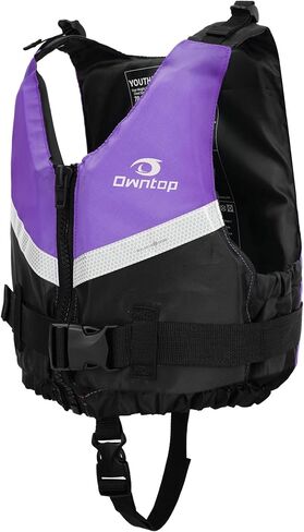 سترة سباحة للأطفال الصغار من Owntop | رفيع للغاية وخفيف الوزن | حزام المنشعب مريح | ألوان سهلة التحديد | تدريب السباحة، الكاياك، القوارب | يصلح ل 50-125 رطلا in Kuwait