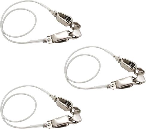 TACHUNE 3 Pack Fencing Mask Cord for Foil & Sabre – Clear Twin-Core Head Cord with Stainless Steel Clips – Competition Approved Electric Mask Cable – Anti-Bend, High Conductivity in Kuwait
