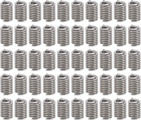 50pcs Wire Thread Insert Kit, 304 Stainless Steel NPT UNC 4-40 x 1-3D Screws Sleeve Assortment Helical Type Coiled for Automotive Repairs(2D After Installation) in Saudi Arabia