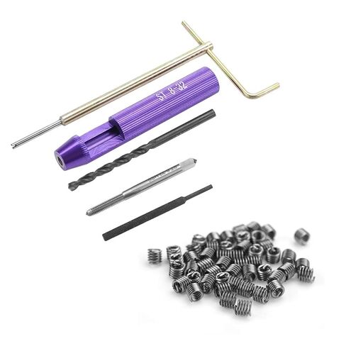 Ejoyous Thread Repair Kit, 50pcs Stainless Steel Coiled Wire Helical Screw Thread Inserts Kit Imperial 8-32UNC x 1.5D with Dedicated Tap, Installation Tool, Breaker, Drill Bit in Saudi Arabia