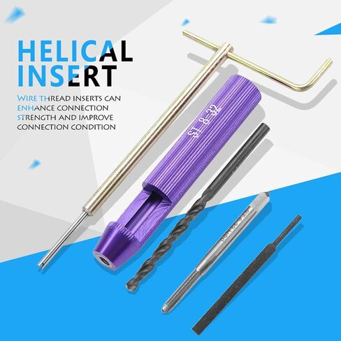 Ejoyous Thread Repair Kit, 50pcs Stainless Steel Coiled Wire Helical Screw Thread Inserts Kit Imperial 8-32UNC x 1.5D with Dedicated Tap, Installation Tool, Breaker, Drill Bit in Saudi Arabia
