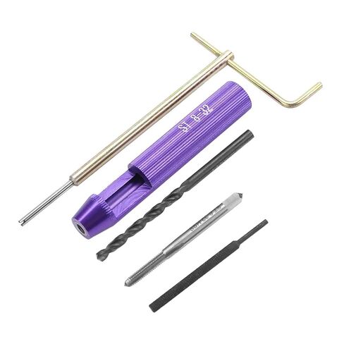 Ejoyous Thread Repair Kit, 50pcs Stainless Steel Coiled Wire Helical Screw Thread Inserts Kit Imperial 8-32UNC x 1.5D with Dedicated Tap, Installation Tool, Breaker, Drill Bit in Saudi Arabia