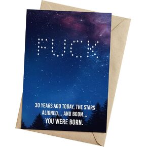 30th Birthday Card, Birthday, Decorations Party Supplies - Folded Card for Him, Her, Women, Men, Husband, Wife include Envelope, Sticker - Blank Inside - Unique Gift For 30 Years Old (5"x7") in Kuwait