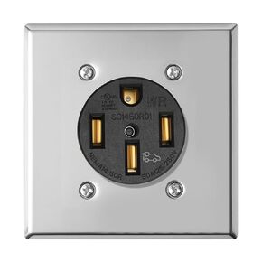 NEMA 14-50R Outlet-منفذ الطاقة العالية ، يدعم ما يصل إلى 50 أمبير ، 125/250 فولت ، مثالية للسيارات الكهربائية ، RVs ، والأجهزة الكبيرة ، والتصميم الثقيل ، 3 أحذية. in Kuwait