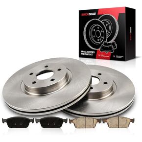 Torchbeam Rear Brake Pads and Rotors Kit - Brake Rotors Ceramic Brake Pads Compatible with Rear for: 2005-2012 Ford F-250 Super Duty, 2009-2012 Ford F-350 Super Duty in Kuwait
