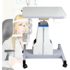 طاولة فحص العيون الكهربائية من Acivirdde، ارتفاع قابل للتعديل، طاولة أدوات بصرية، سعة تحميل 165 رطل، مناسبة لمحلات البصريات. in Kuwait