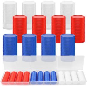 300 قطعة من رقائق البنغو بـ 3 ألوان من بليت بت مع صندوق تخزين للفرز، وأقراص عد رقائق البوكر البلاستيكية مقاس 1 بوصة لألعاب وأنشطة البالغين (1 بوصة) in Kuwait