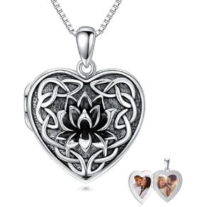 Dorunmo Locket Necklace 925 Sterling Silver Pictures Photo Keep Someone Near to You Custom Lockets Mother's Day Jewelry Personalized Photo Locket Gift in Kuwait